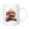 Primgi 11oz Ceramic Brown Dog Design Coffee Mug