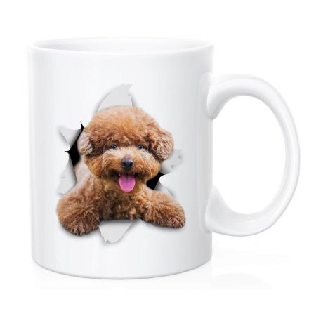 Primgi 11oz Ceramic Brown Dog Design Coffee Mug