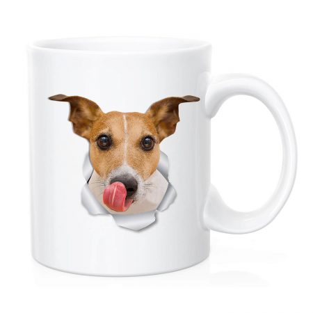 Primgi 11oz Ceramic Golden Brown Dog Design Coffee Mug