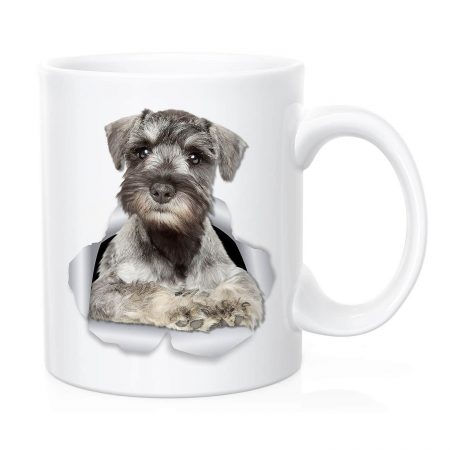 Primgi 11oz Ceramic Grey Dog Design Coffee Mug